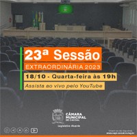 A Câmara Municipal de Cacoal Realiza 23ª Sessão Extraordinária no Plenário Senador Ronaldo Aragão