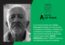 Nota de Falecimento “Carioca” - Câmara lamenta morte do fundador do União Cacoalense