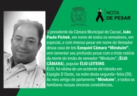 Nota de Falecimento - Élio Câmara