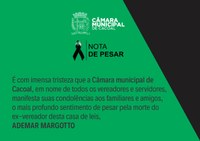 Nota de falecimento - ex-vereador Ademar Margoto