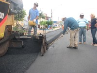Vereadora acompanha trabalhos da Secretaria de Obras	 