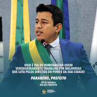 Parabéns prefeito pelo seu dia