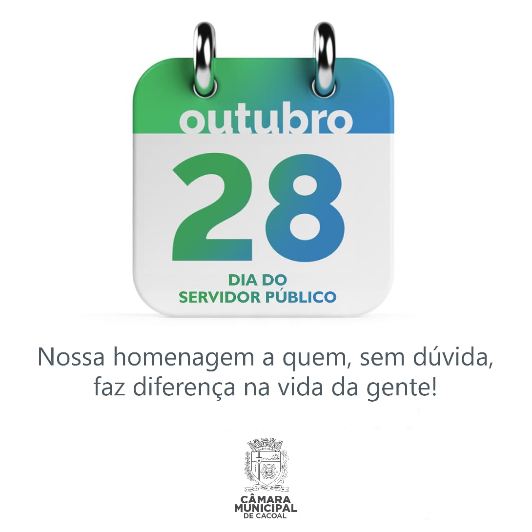 Parabéns servidor público hoje é seu dia