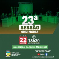 23ª Sessão Ordinária da Câmara Municipal de Cacoal