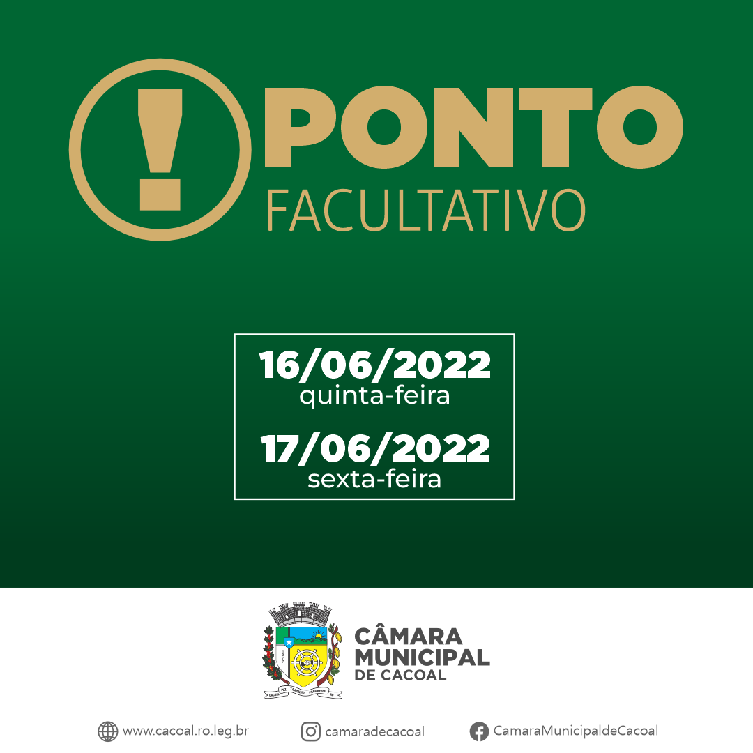 Em virtude de Corpus Christi, Câmara declara ponto facultativo na próxima quinta e sexta-feira