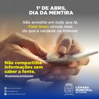 Neste 1º de abril "diga não ás fake news" 