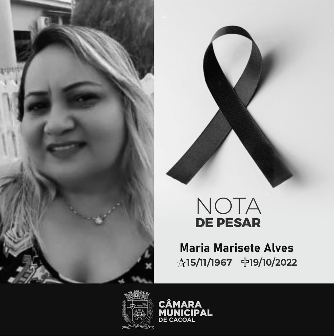 NOTA DE PESAR DA CÂMARA MUNICIPAL DE CACOAL