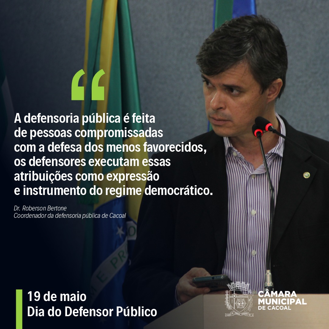 Parabéns defensor público hoje é seu dia 