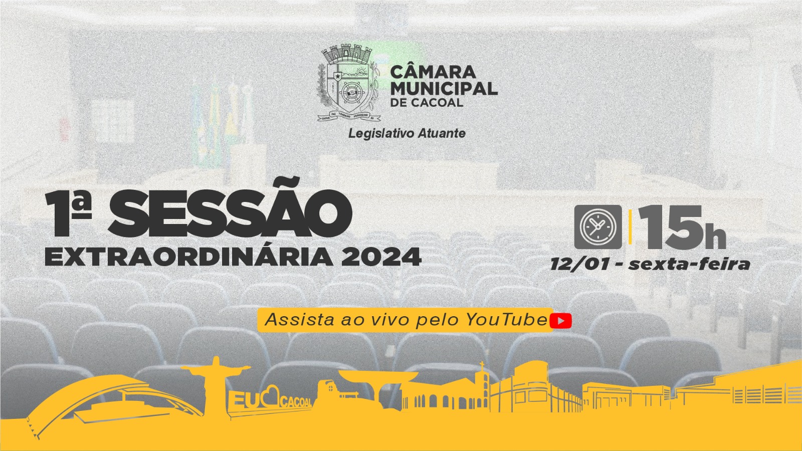 O poder legislativo de Cacoal realiza 1ª Sessões Extraordinárias de 2024