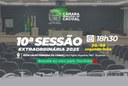 A Câmara Municipal de Cacoal convida você para a 10ª Sessão Extraordinária, que será realizada nesta segunda-feira, 30 de junho no Distrito do Riozinho.