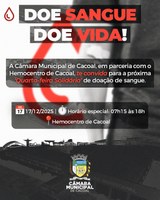 Doe sangue, doe vida, vamos juntos espalhar solidariedade!