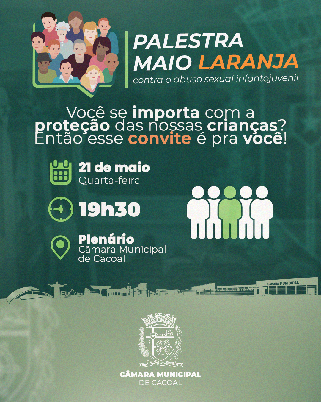 Maio Laranja - Campanha Faça Bonito, Proteja Nossas Crianças e Adolescentes.