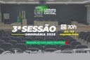 A Câmara Municipal de Cacoal convida você para a 3ª Sessão Ordinária, que será realizada nesta segunda-feira, 02 de março.