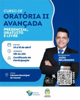 Abertas as inscrições para o Curso de Oratória II Avançada