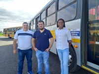 Vereadores acompanham vistorias dos ônibus que irão atender Transporte Escolar Rural de Cacoal